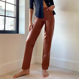 Aritzia Wilfred Melina Pant in Cognac Size 6 Tall